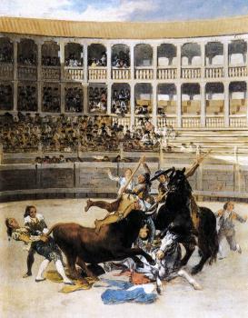 Francisco De Goya : Picador Caught by the Bull